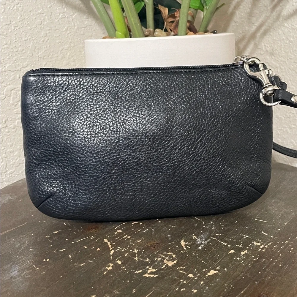 Coach Black Leather Wristlet